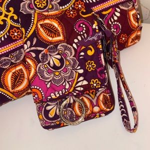 Vera Bradley Orange & Pink Floral Wristlet